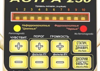 Металлоискатель Астра-250 Ударопрочный корпус